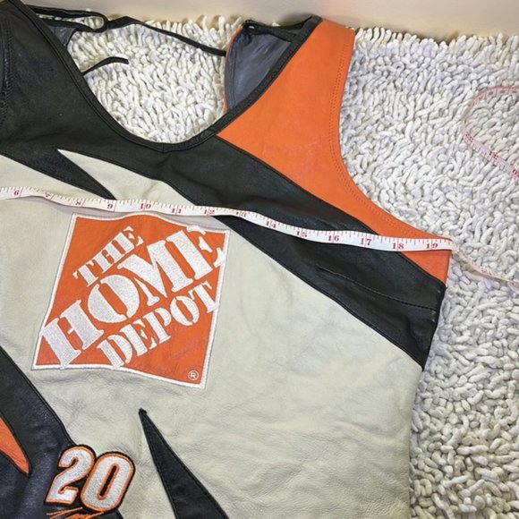 Vintage Tony Stewart Nascar Leather Vest The Home Depot XXL - Picture 6 of 13